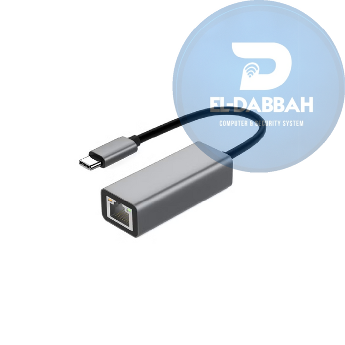 محول شبكة KD Type-C إلى LAN (RJ45) - محول إيثرنت USB Type-C لتوصيل الإنترنت السلكي - متوافق مع اللابتوب والأجهزة الداعمة لمنفذ Type-C