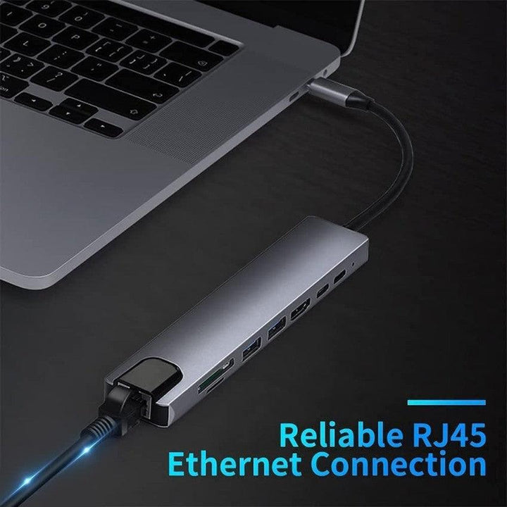 KD type-C TO LAN +HD+USB3+readermicro+sd Convert-eldabbah-الدباح