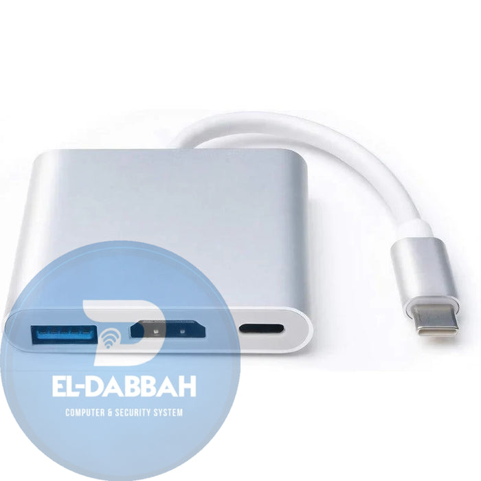 محول KD USB-C إلى HDMI + USB 3.0 + Type-C