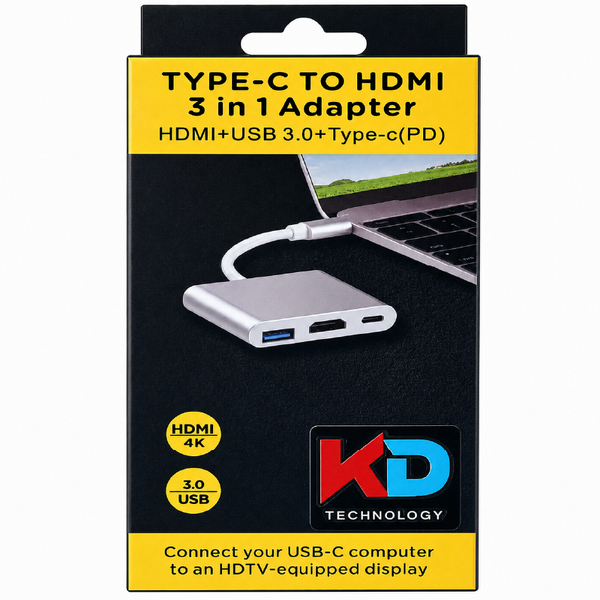 KD type-C to hdmi +usb3 +type-c  convert - second