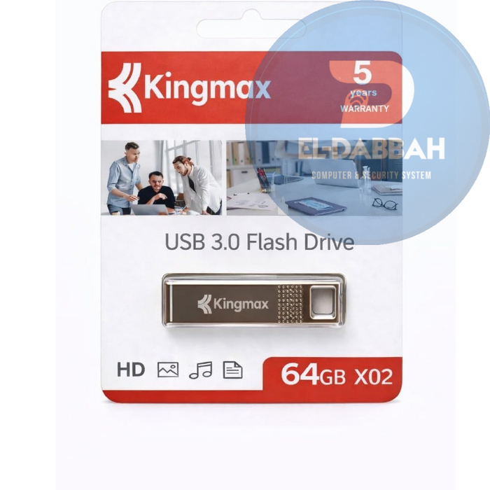 فلاش ميموري Kingmax Metal X02 سعة 64GB بمنفذ USB 2.0
