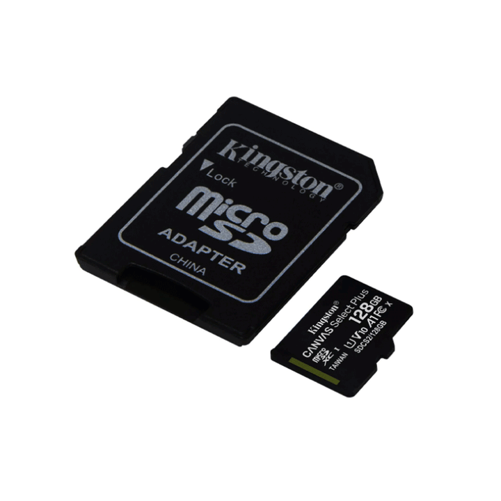 Kingston Canvas Select Plus 128GB Class 10 Micro SD Memory Card-Memory Cards-Kingston-COMPUTERS, Memory Card, storage-الدباح-El Dabbah