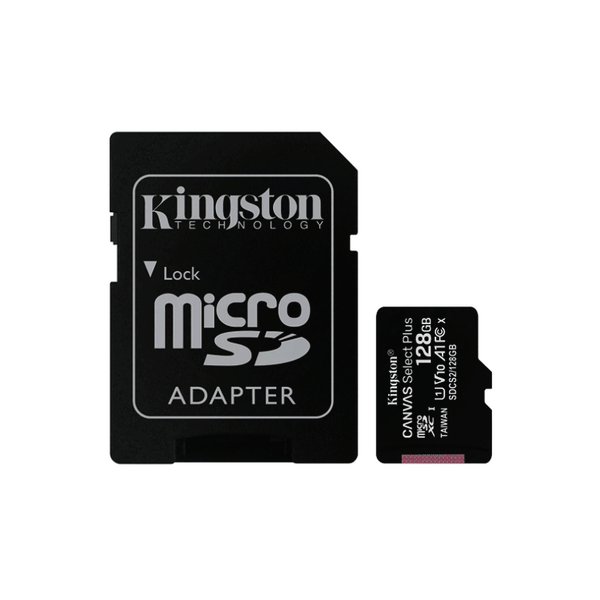 Kingston Canvas Select Plus 128GB Class 10 Micro SD Memory Card-Memory Cards-Kingston-COMPUTERS, Memory Card, storage-الدباح-El Dabbah