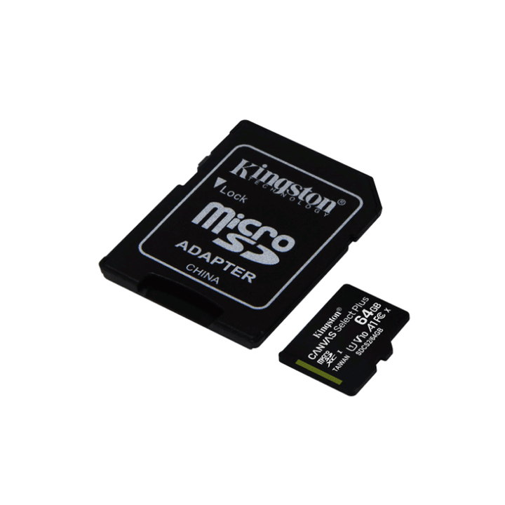 Kingston Canvas Select Plus 64GB Class 10 Micro SD Memory Card-Memory Cards-Kingston-COMPUTERS, Memory Card, storage-الدباح-El Dabbah