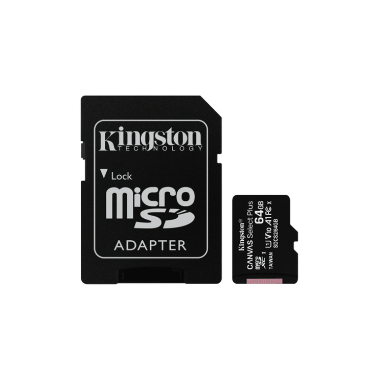 Kingston Canvas Select Plus 64GB Class 10 Micro SD Memory Card-Memory Cards-Kingston-COMPUTERS, Memory Card, storage-الدباح-El Dabbah