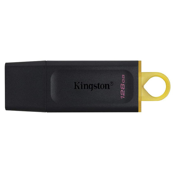 Kingston FLASH 128GB Black USB 3.2 original-Flash Memory-Kingston-COMPUTERS, Flash Memory, storage-الدباح-El Dabbah