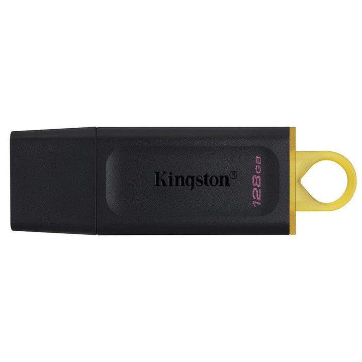 Kingston FLASH 128GB Black USB 3.2 original-Flash Memory-Kingston-COMPUTERS, Flash Memory, storage-الدباح-El Dabbah