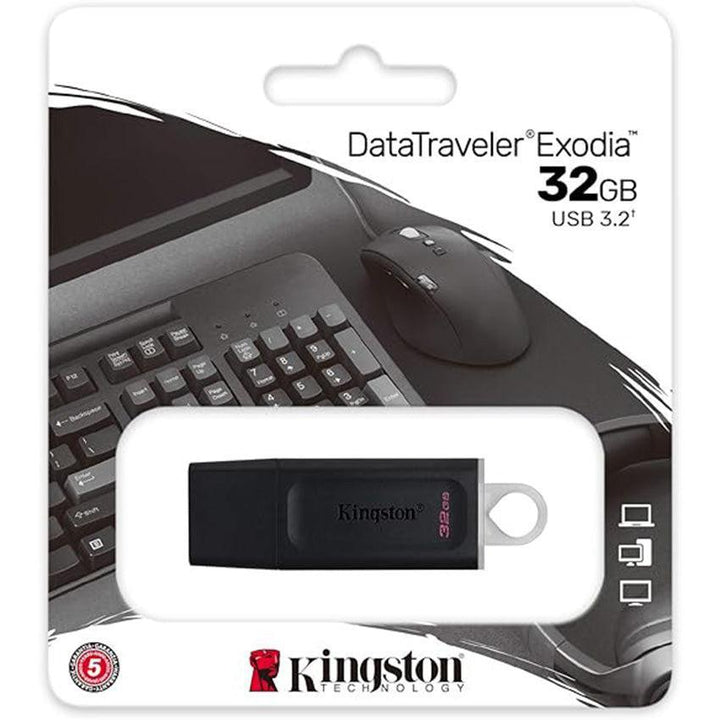 Kingston FLASH 32GB Black-Flash Memory-Kingston-COMPUTERS, storage-الدباح-El Dabbah