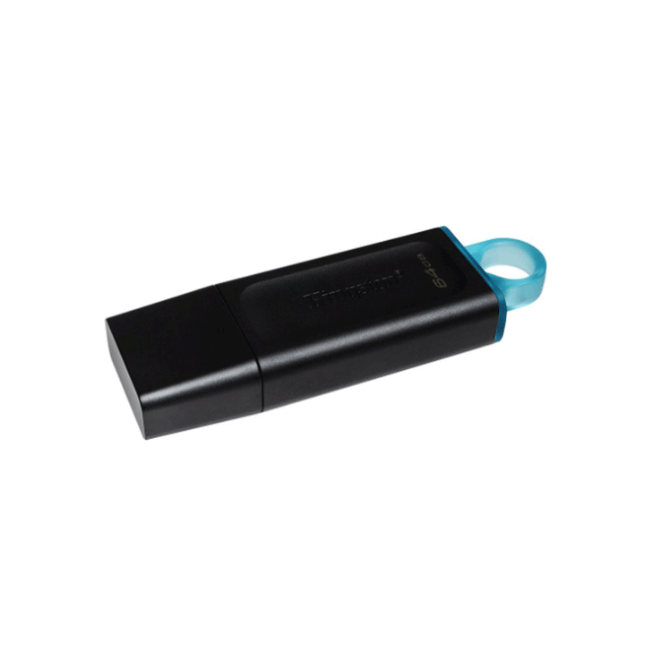 Kingston FLASH 64GB Black USB 3.2-Flash Memory-Kingston-COMPUTERS, Flash Memory, storage-الدباح-El Dabbah