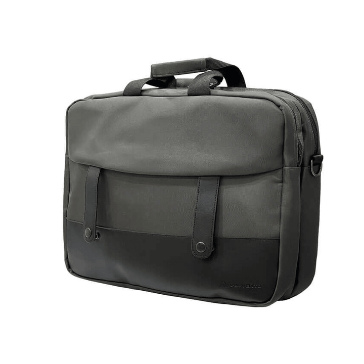 L AVVENTO (BG633) Double Business Laptop Shoulder Bag fits up to 15.6 - Gray-Laptop Bag-L'AVVENTO-Bags AND Cases, COMPUTER, COMPUTERS, Laptop-الدباح-El Dabbah