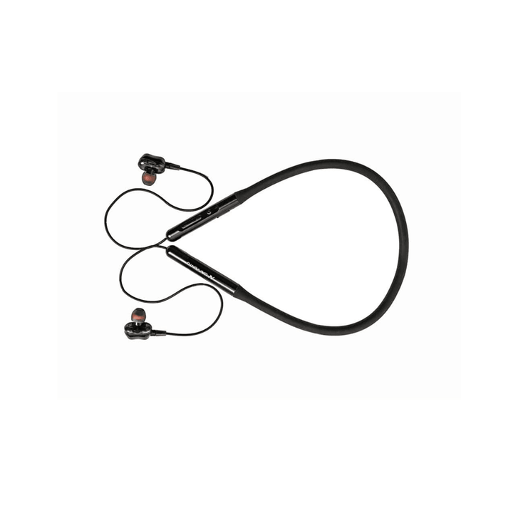 L AVVENTO (HP65B) Neckband Dual Drive Bluetooth Wireless Earphones Waterproof - Black-Earphone-L'AVVENTO-Earphone, Mobile / Tablet-الدباح-El Dabbah