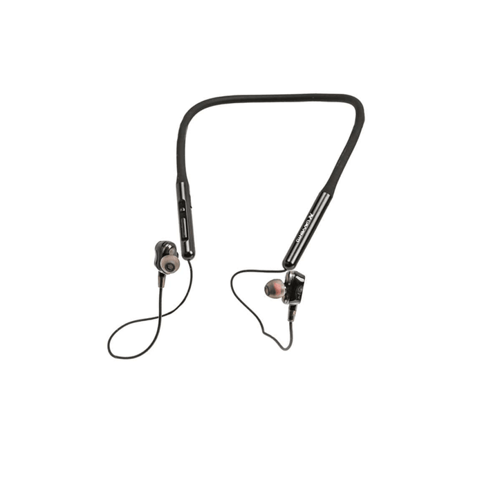 L AVVENTO (HP65B) Neckband Dual Drive Bluetooth Wireless Earphones Waterproof - Black-Earphone-L'AVVENTO-Earphone, Mobile / Tablet-الدباح-El Dabbah