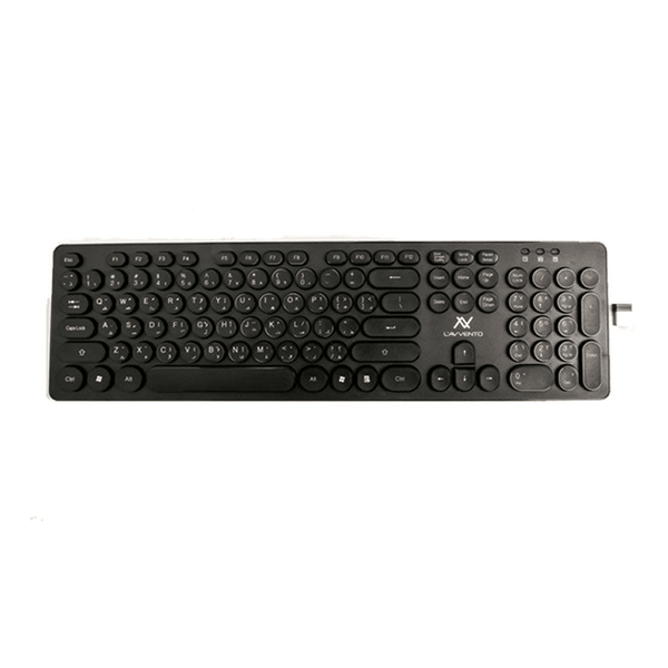 L AVVENTO (KB206) 2.4G Wireless Keyboard – US+Arabic layout Injection – Black-KB206-Keyboard-L'AVVENTO-Computer Accessories, COMPUTERS, Keyboard-الدباح-El Dabbah