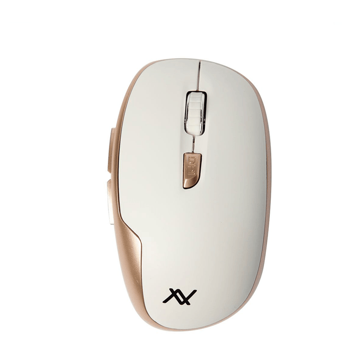 L AVVENTO (MO34W) 2.4GHz Wireless Mouse - White X Gold-Wireless Mouse-L'AVVENTO-Computer Accessories, COMPUTERS, Wireless Mouse-الدباح-El Dabbah