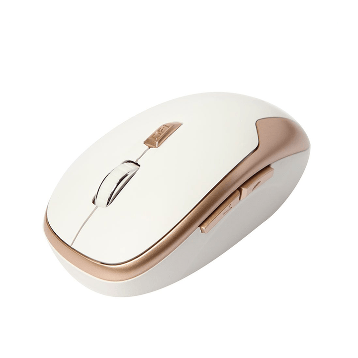 L AVVENTO (MO34W) 2.4GHz Wireless Mouse - White X Gold-Wireless Mouse-L'AVVENTO-Computer Accessories, COMPUTERS, Wireless Mouse-الدباح-El Dabbah