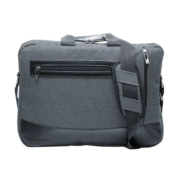 L avvento BG686 Laptop Shoulder Bag 15.6  made of High Quality Nylon - Gray-الدباح