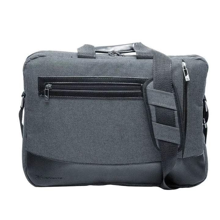 L avvento BG686 Laptop Shoulder Bag 15.6  made of High Quality Nylon - Gray-الدباح