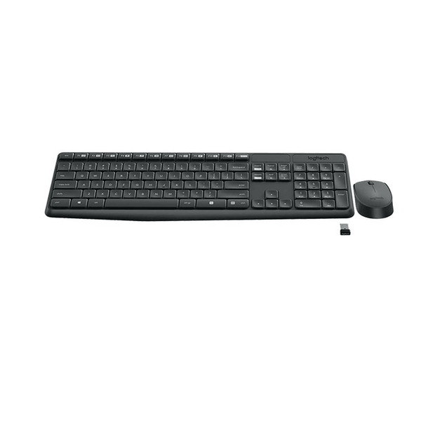 Logitech MK235 Wireless Keyboard and Mouse - Black-Combo KeyBoard and Mouse-Logitech-Computer Accessories, COMPUTERS, Keyboard, Wireless Mouse-الدباح-El Dabbah