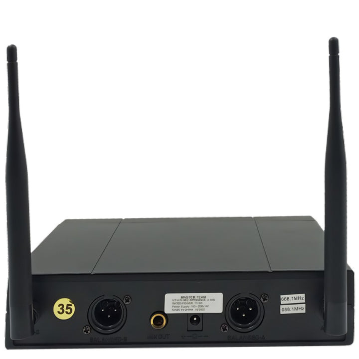 MASTER TEAM Wireless MICROPHONE system 2 channel WM-88U WITH 2 miceldabbah-الدباح