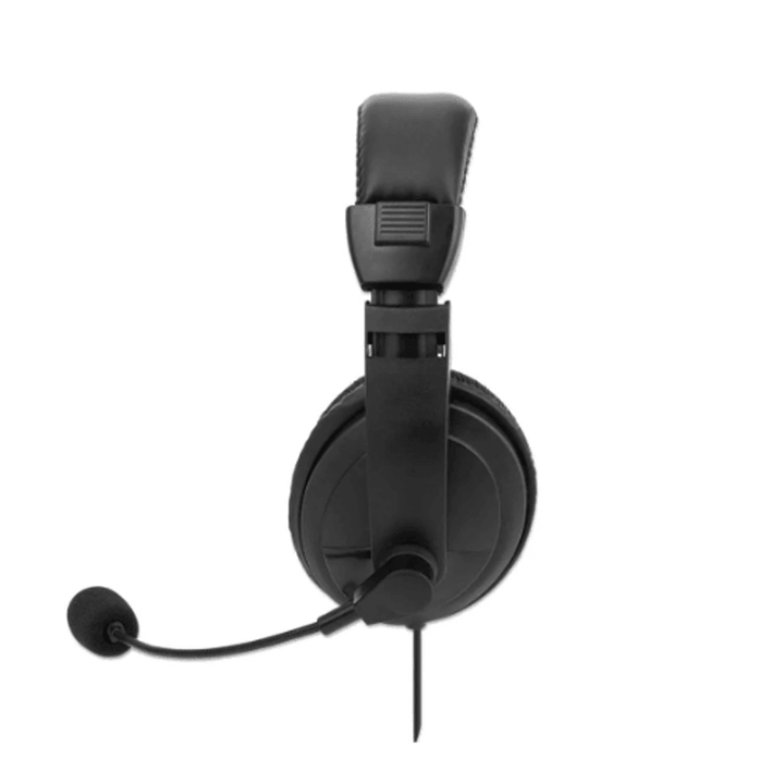 Manhattan (HP357) Wired Stereo HeadPhone USB Wired-Black-Headphone-Manhattan-Computer Accessories, COMPUTERS, Headphone-الدباح-El Dabbah