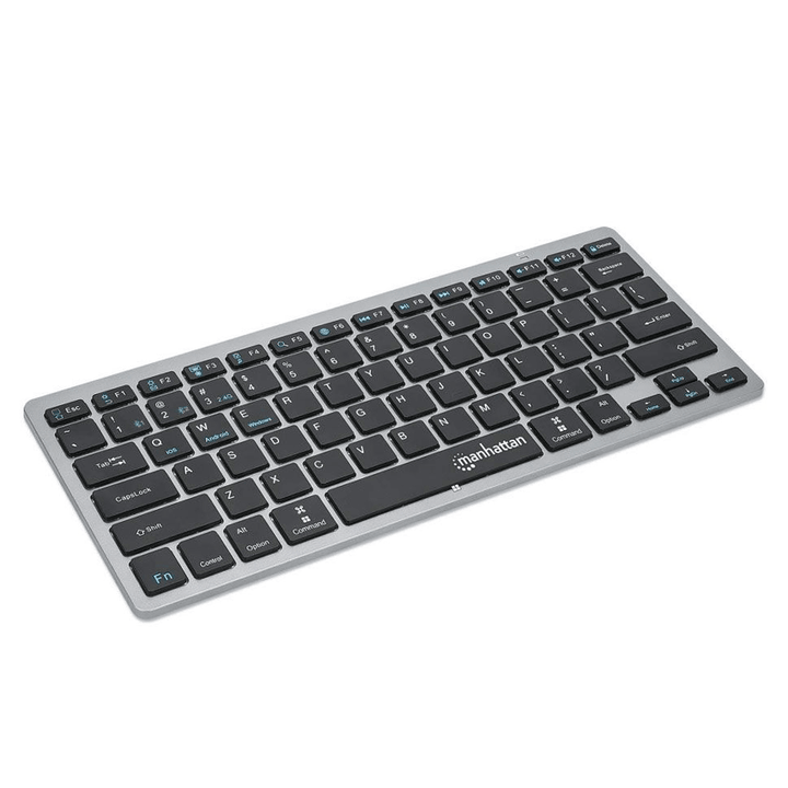 Manhattan KB-03-B Ultra Slim Dual-Mode Wireless Keyboard - Dark Gray / Black-Keyboard-Manhattan-Computer Accessories, COMPUTERS, Keyboard-الدباح-El Dabbah