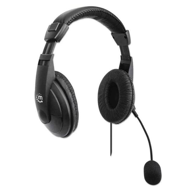Manhattan (HP357)  Wired Stereo HeadPhone USB Wired-Black-eldabbah-الدباح
