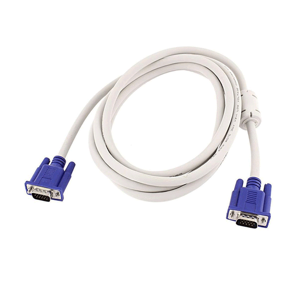 Mixmax LCD VGA Cable 1.5M WHITE-VGA Cable-Mixmax-Computer Accessories, COMPUTERS, PC Cables, VGA Cable-الدباح-El Dabbah