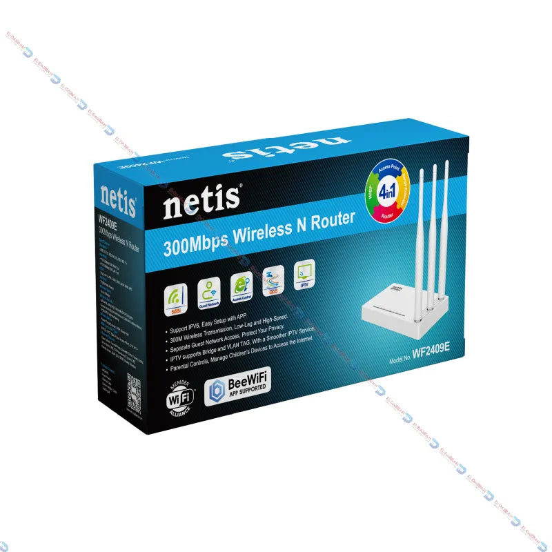 NETIS WF2409E MULTI-MODE WIRELESS ROUTER 3 ANTENNAS – El Dabbah