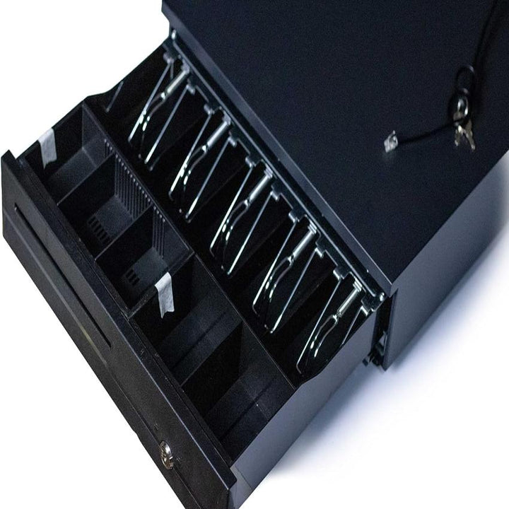 Brand : Nt

the weight : 5.5 kg

Color:Black

Cash drawer has 5 slots for banknotes and 5 slots for coins
الدباح el-dabbah
