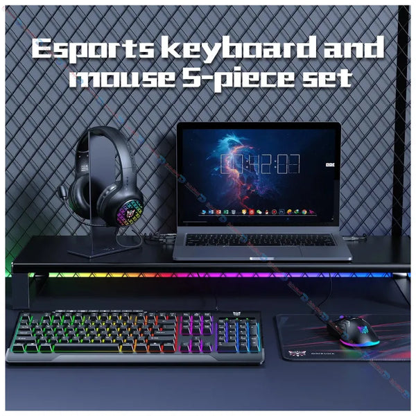 ONIKUMA GAMING 5 IN1 COMBO TZ 5006--الدباح ستور----”" 
مجموعة ألعاب ONIKUMA TZ5006 5 في 1 - لوحة مفاتيح RGB، ماوس USB، سماعة رأس، والمزيد-- -eldabbah--