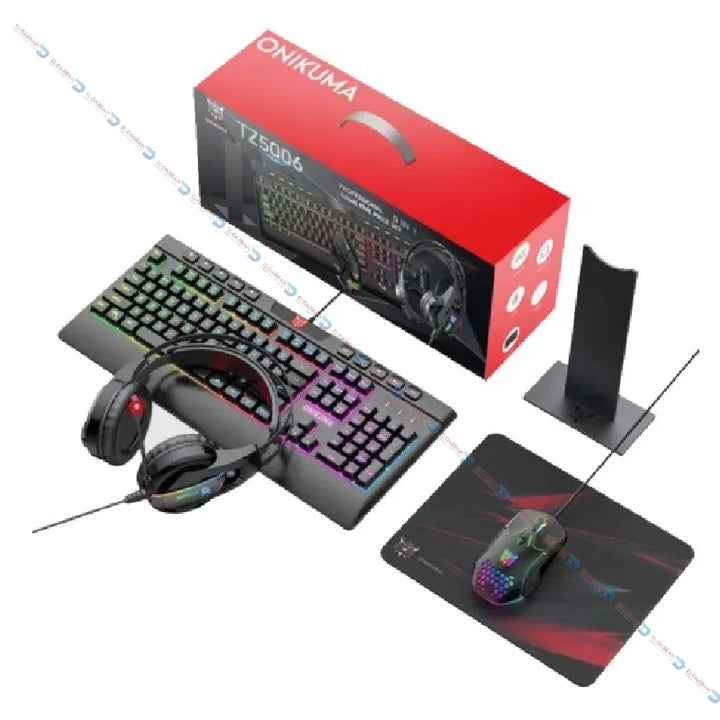 ONIKUMA GAMING 5 IN1 COMBO TZ 5006--الدباح ستور----”" 
مجموعة ألعاب ONIKUMA TZ5006 5 في 1 - لوحة مفاتيح RGB، ماوس USB، سماعة رأس، والمزيد-- -eldabbah--
