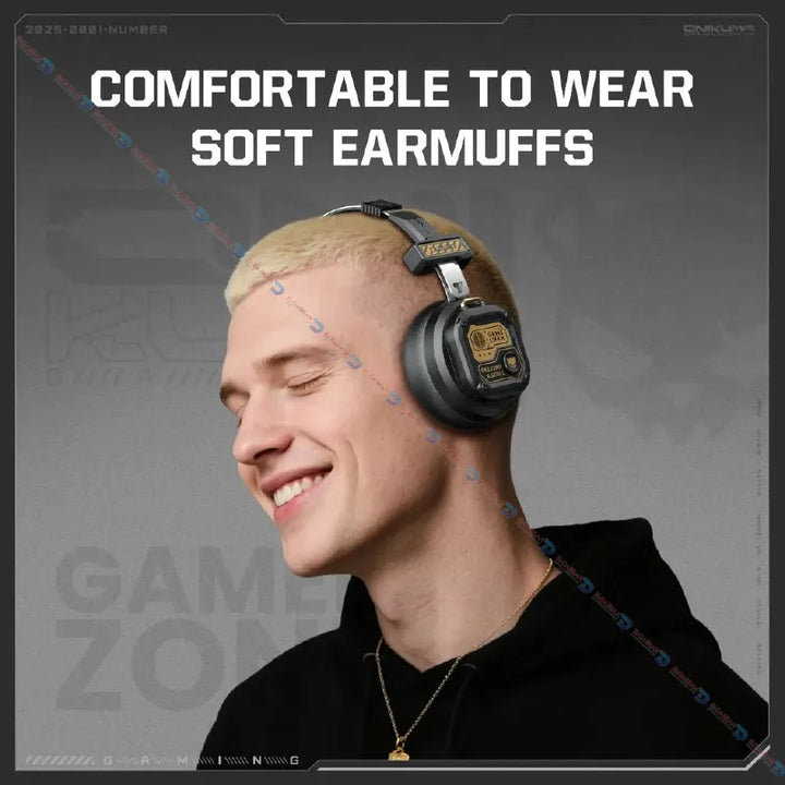 ONIKUMA GT803 Wireless Gaming Headphones--الدباح ستور----”" سماعات GT803 سماعة ألعاب لاسلكية مع ميكروفون، تصميم كلاسيكي، وبطارية تدوم 50 ساعة  -eldabbah--