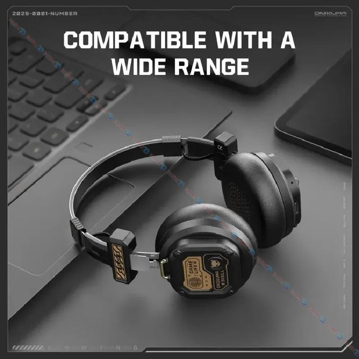 ONIKUMA GT803 Wireless Gaming Headphones--الدباح ستور----”" سماعات GT803 سماعة ألعاب لاسلكية مع ميكروفون، تصميم كلاسيكي، وبطارية تدوم 50 ساعة  -eldabbah--