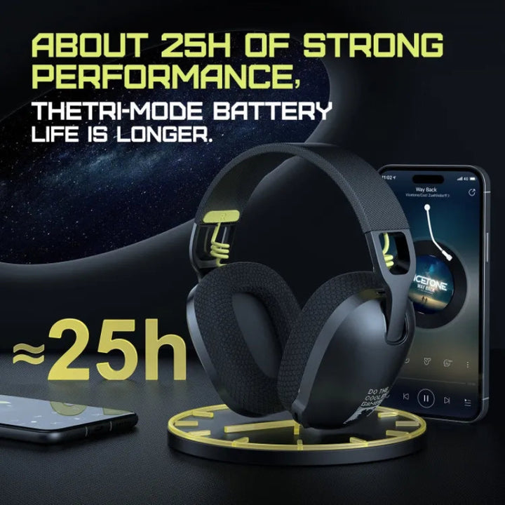 Onikuma B2 WIRELESS Gaming Headphones--الدباح ستور----”" سماعات B2 سماعات رأس لاسلكية مع 2.4G وبلوتوث 5.3 بنظام مزدوج، تصميم مقاوم للماء ، وبطارية تدوم 25 ساعة B2 Wireless Headset with -eldabbah--