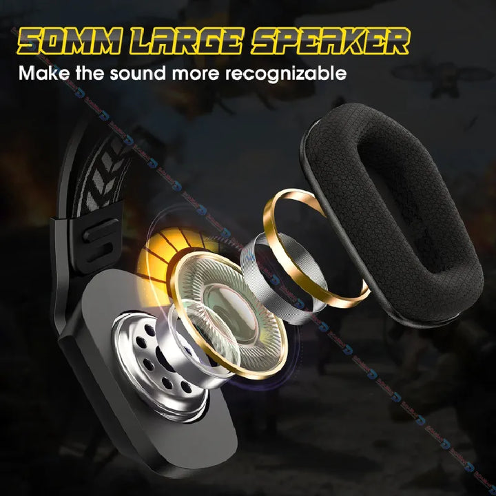 Onikuma X13 Gaming Headset RGB Stereo Sound--الدباح ستور----”" سماعات X13 سماعات ألعاب سلكية مع إضاءة آر جي بي وميكروفون مدمج، اتصال يو إس بي و3.5 مم، وكابل 2.2 متر -eldabbah--