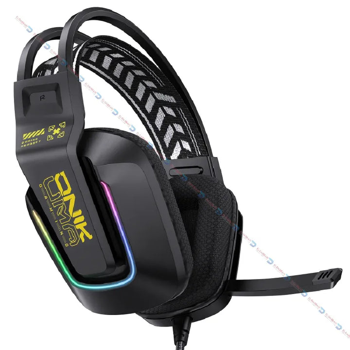 Onikuma X13 Gaming Headset RGB Stereo Sound--الدباح ستور----”" سماعات X13 سماعات ألعاب سلكية مع إضاءة آر جي بي وميكروفون مدمج، اتصال يو إس بي و3.5 مم، وكابل 2.2 متر -eldabbah--