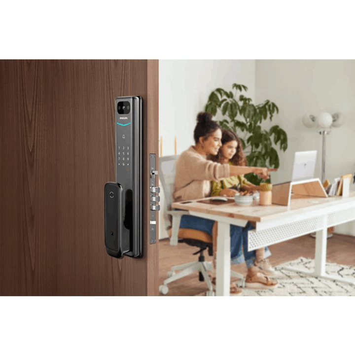 Philips ALPHA- VP-5HWS Push-Pull Smart  Video Door Lock  (Black) - eldabbah-الدباح