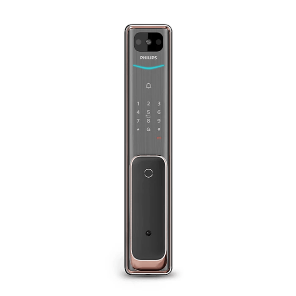 Philips ALPHA- VP-5HWS Push-Pull Smart  Video Door Lock  (Copper) - eldabbah-الدباح