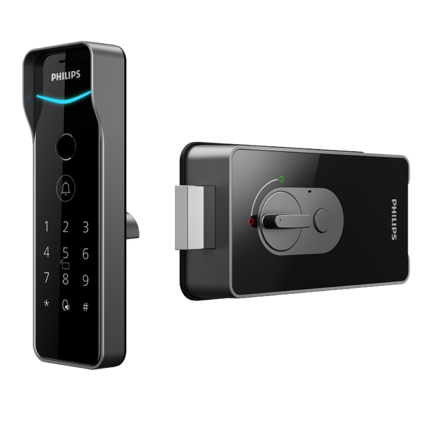 Philips DDL505-5HBS IP66 Outdoor Smart Rim Door Lock - Black