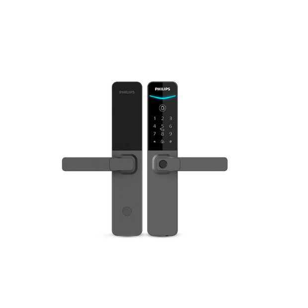 Philips DDL615-5HBS Narrow Body Lever-Style Smart Lock - Gray