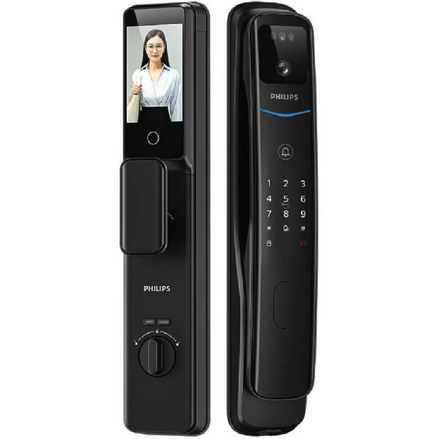 Philips DDL702-FVP-7HWS 3D Facial Recognition Smart Door Lock - Black
