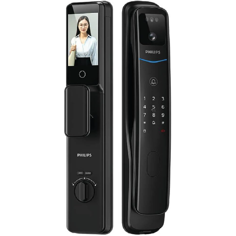 قفل باب ذكي بالتعرف ثلاثي الأبعاد على الوجه Philips DDL702-FVP-7HWS - Black