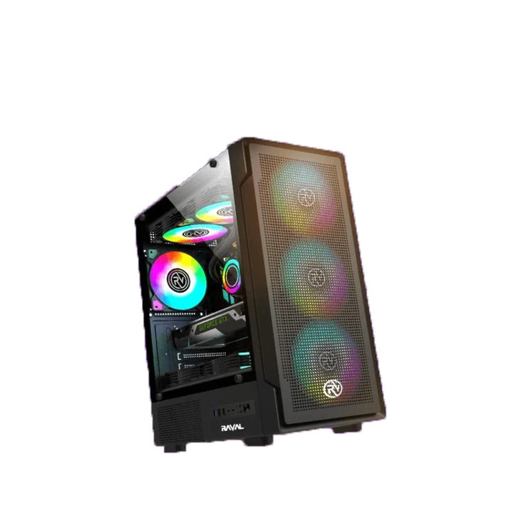 RAVAL 4FAN ARGB CASE GAMING + Power 600W - eldabbah-الدباح