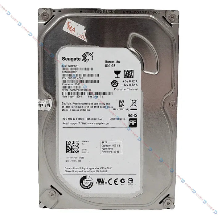 هارد Seagate داخلي مستعمل 500 جيجا – HDD 3.5 إنش لأجهزة الكمبيوتر المكتبي – تخزين موثوق من El Dabbah