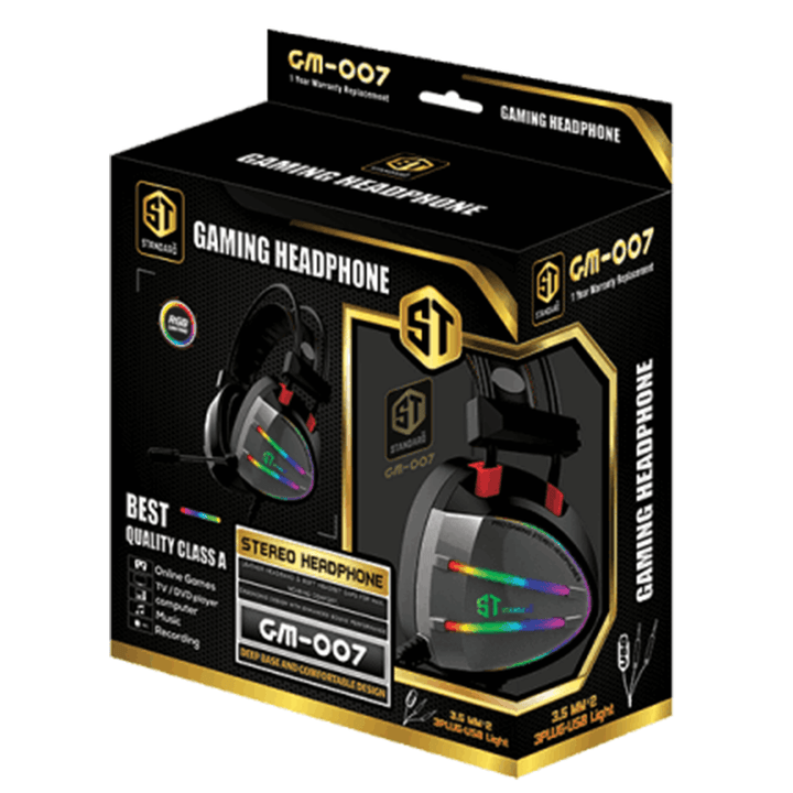 Standard GM-007 Gaming Headphone-Headphone-ST-STANDARD-Computer Accessories, COMPUTERS, Headphone-الدباح-El Dabbah