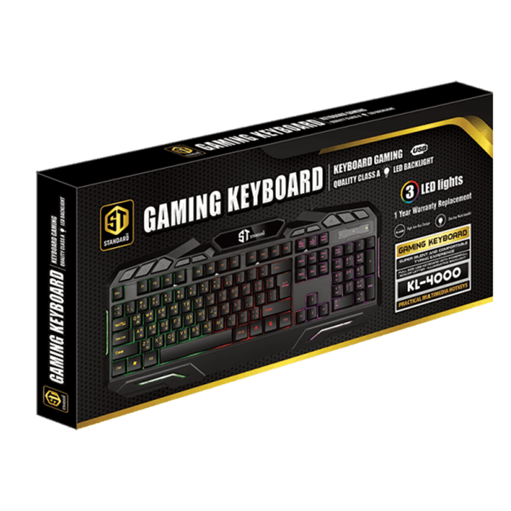 Standard KL4000 Gaming Keyboard without packing-Gaming Keyboard-ST-STANDARD-Computer Accessories, COMPUTERS, Gaming Keyboard, Keyboard-الدباح-El Dabbah