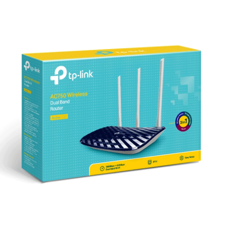 TP-Link Archer C20 AC750 Access Point 4 Port 3 Antenna-Access Point-TP-LINK-Access Point, NETWORK-الدباح-El Dabbah