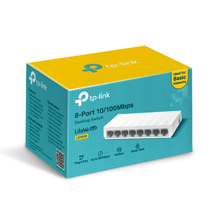 TP-Link LS1008 8-PORT Network Switch 10/100Mbps.-NETWORK SWITCH-TP-LINK-NETWORK, SWITCH-الدباح-El Dabbah