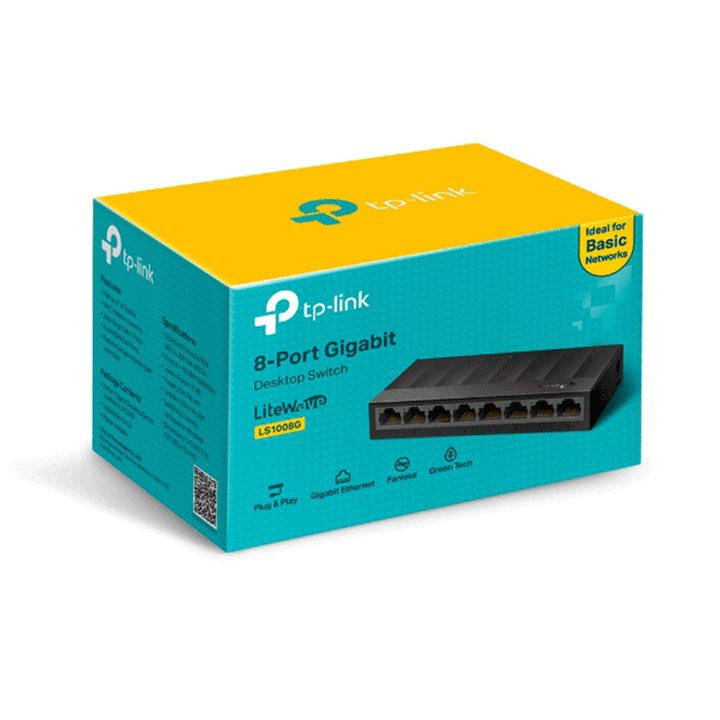 TP-Link LS1008G 8-PORT Network Switch  10/100/1000Mbps-NETWORK SWITCH-TP-LINK-NETWORK, SWITCH-الدباح-El Dabbah