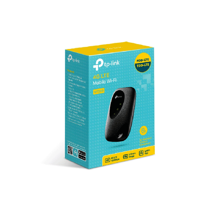 TP-Link M7200 4G Portable Router (SIM Card)-Wireless Router-TP-LINK-NETWORK, Router-الدباح-El Dabbah